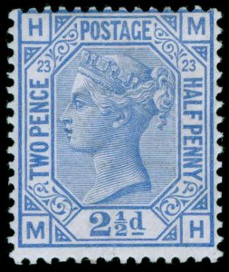 GB QV SG157, 2½d blue plate 23, M MINT. Cat £450. MH