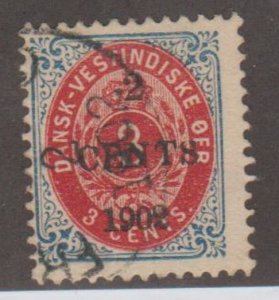 U.S. Scott #24 Danish West Indies Stamp - Used Single