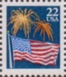 US Stamp #2276 MNH - Flag with Fireworks Single