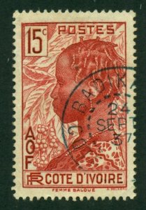 Ivory Coast 1936 #118 U SCV(2020)=$0.25