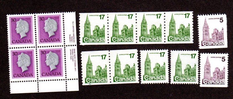 CANADA Scott # 791 - 806, MNH, Face = $ 2.66 Lot 230713-22