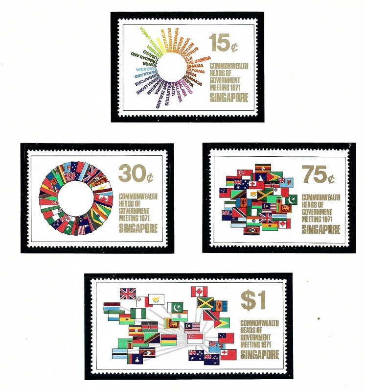 Singapore 129-32 MNH 1971 Commonwealth Heads of Government Meeting