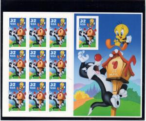 US Sc 3204 1998 Sylvester & Tweety stamp sheet mint NH