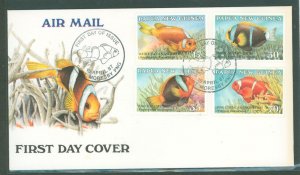 Papua New Guinea 659-662 1987 fishes, set of 4 on cacheted, unaddressed cover