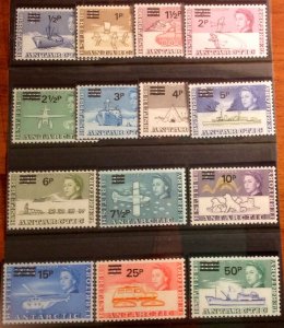 BRITISH ANTARCTIC TERRITORY 1971 DEFINITIVES SG24/37 UNMOUNTED MINT