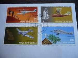 Postal History - Papua New Guinea - Scott# 348-351 - First Day Cover