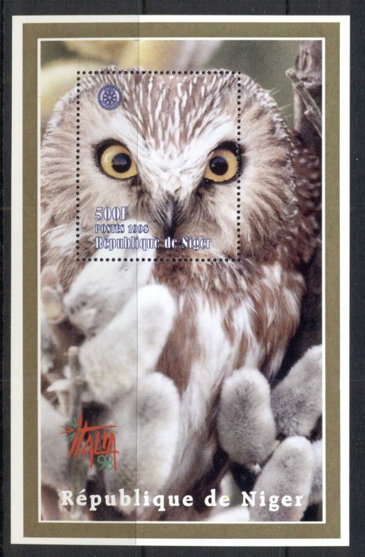 Niger 1998 Birds, owl MS MUH