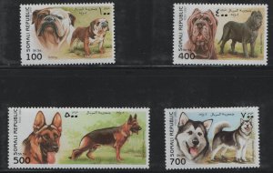 SOMALIA,  MNH DOG SET 1997