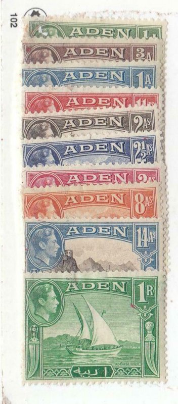 ADEN # 16-24 VF-MLH/MH KGV1 ISSUES TO 1r