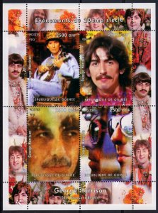 Guinea 2001 GEORGE HARRISON The Youngest Beatle THE BEATLES S/S Perforated MNH