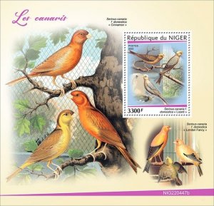 Niger - 2022 Lizard Canary on Stamps - Stamp Souvenir Sheet - NIG220447b