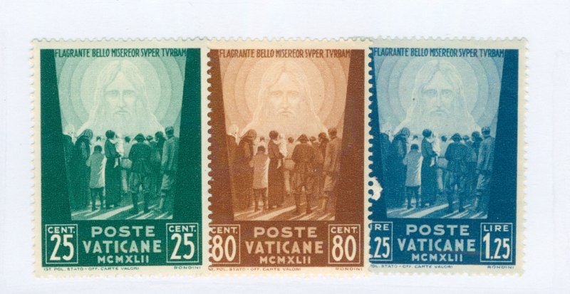 Vatican 77-9 MNH BIN $0.75