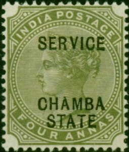 Chamba 1887 4a Slate-Green SG09 V.F MNH