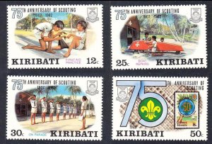 KIRIBATI - 1982 75th ANNIVERSARY OF SCOUT MOVEMENT - 4V MINT NH