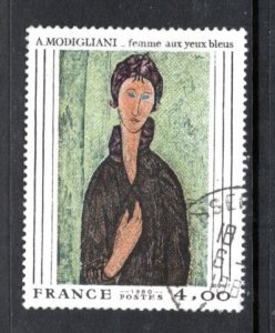 FRANCE 1693 Woman with blue eyes - Modigliani