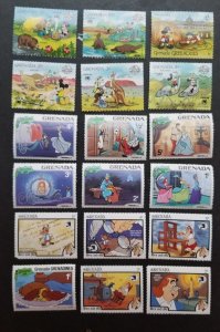 GRENADA Walt Disney Mint Stamp Lot MNH OG Unused T5192