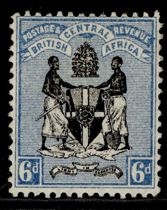 NYASALAND - BCA QV SG35, 6d black & blue, M MINT. Cat £50. 