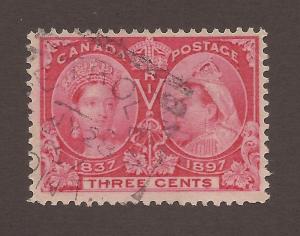 CANADA #53 USED SQUARED CIRCLE CANCEL JUBILEE FULLY DATED