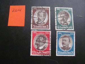 Germany 1934 USED 432-435 XF 38 EUROS  (204)