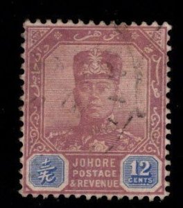 Malaya Jahore Scott 111 Used stamp,  wmk 4