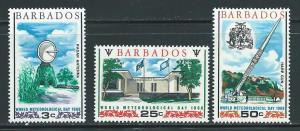 Barbados 303-5 1968 WMO Day set MNH