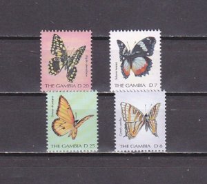 Gambia, Scott cat. 2436-2439. Butterflies issue.