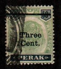 Malaya - Perak #66  Used  Scott $12.50