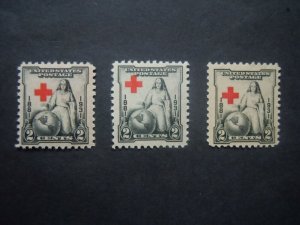 #702 2c Greatest Mother Red Cross Shift Errors 3 Varieties MNH OG  #6e