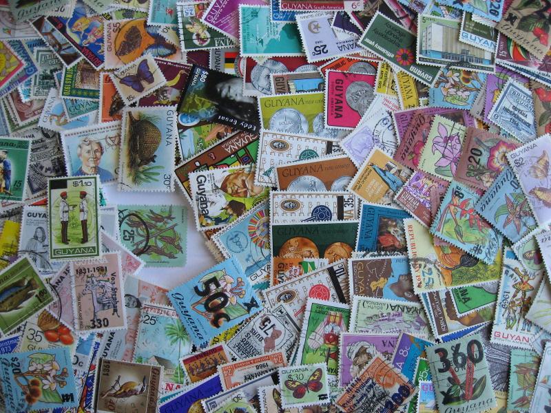 Guyana older collection of 200 different, mixed condition, no British Guiana