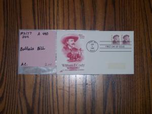 #2177, Art Craft, FDC, Buffalo Bill, Cat=$2.00, A 440