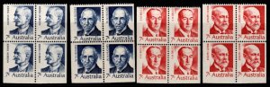 AUSTRALIA SG505/8 1972 FAMOUS AUSTRALIANS BLOCK OF 4 MNH