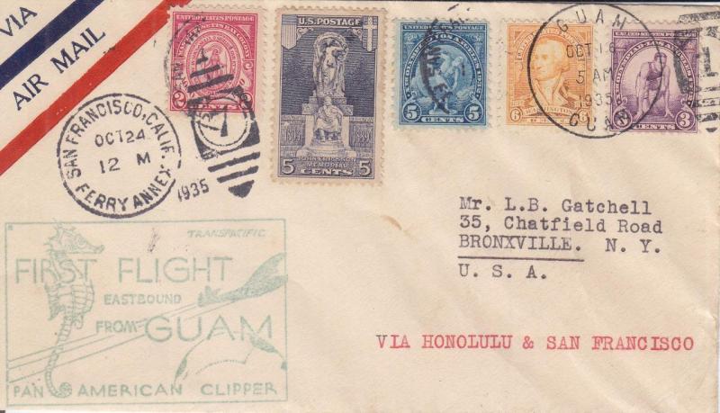 1935, Survey Flt 1234 (Scarce), Guam to San Francisco, CA, See Remark (3766)