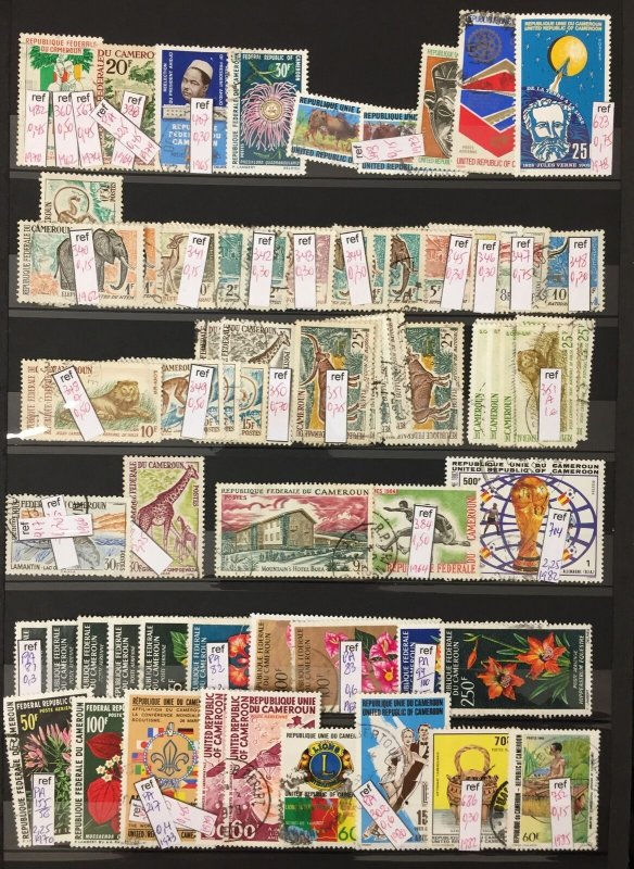 French Africa Mainly Used Flowers Space Wildlife (Apx 350+ Items) MK4422