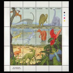 ST.VINCENT 1994 - Scott# 2049 Sheet-Dinosaurs NH