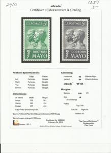 # 1251 MINT NEVER HINGED DOCTORS MAYO     VF+