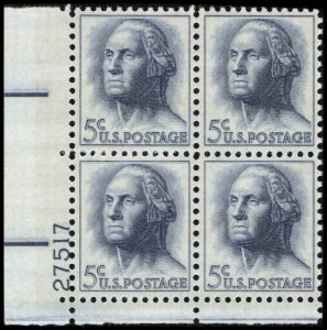 US #1213b WASHINGTON MNH LL PLATE BLOCK #27517