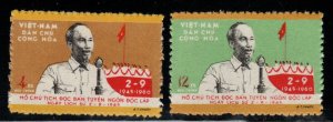 North Vietnam. Scott 132-133 National Day 1960 Unused set