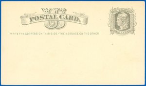 1875 Issued Postal Card #UX5 / PC2, Mint Condition, SCV $75.00