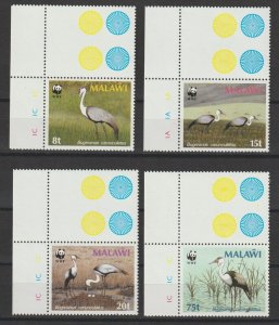 MALAWI 1987/88 WWF SG 759/62 MNH