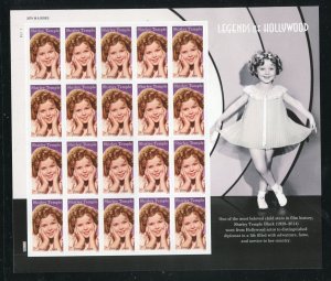 ​C USA Sc#5060 Legends of Hollywood Shirley Temple Full Sheet of 20 forever MNH