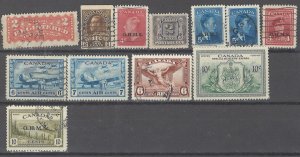 COLLECTION LOT # 2470 CANADA 12 BOB STAMPS 1875+ CV+$21