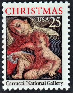 SC#2427 25¢ Madonna & Child Single (1989) MNH