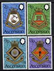 ASCENSION IS. - 1973 - Royal Navy Crests, 5th Series - Perf 4v Set - MNH