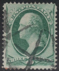 US Scott # 147 3c Washington Fancy Cancel Nice NYFM Strike