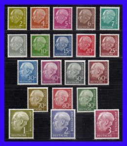 1954 - 1960 - Alemania Federal - Scott 702  721 - MNH - AL- 254 - 02