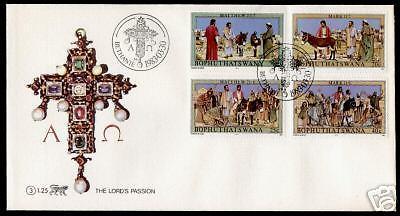 Bophuthatswana 104-7 on FDC Easter, Cross, Animals 