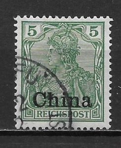 German Offices in China 25 5pf Germania Used