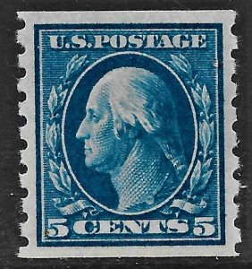 US 1913 Sc. #396 OG XF perf 8 1/2 vert., flat plate press, modest hinge
