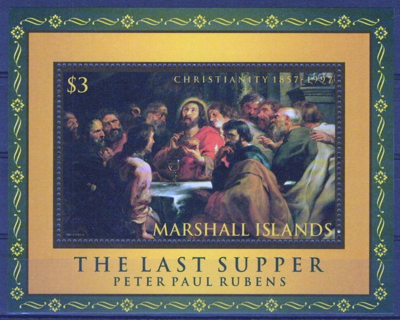 ZAYIX Marshall Islands 626 MNH The Last Supper Peter Paul Rubens 090223SM83M