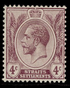 MALAYSIA - Straits Settlements GV SG197, 4c dull purple, NH MINT.